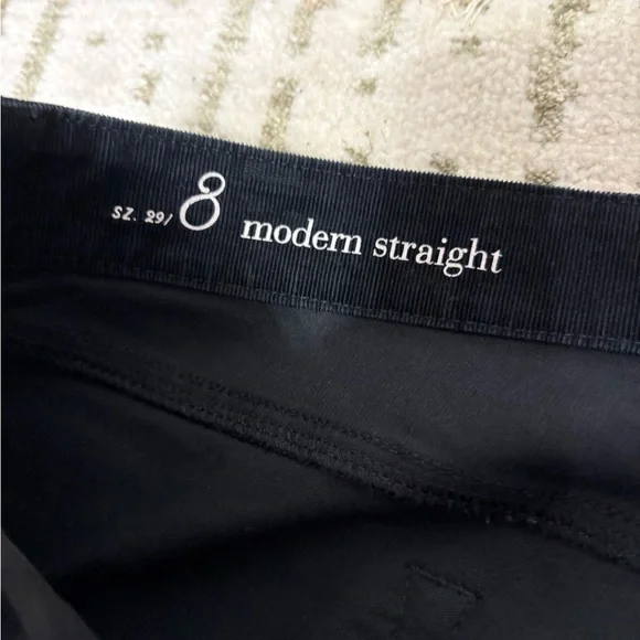 Ann Taylor loft modern straight dark blue corduroy pants size 8 - Picture 3 of 4